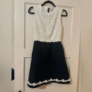 Ted Baker Daisy Shift Dress Size 0 White Embroidered Floral Sleeveless